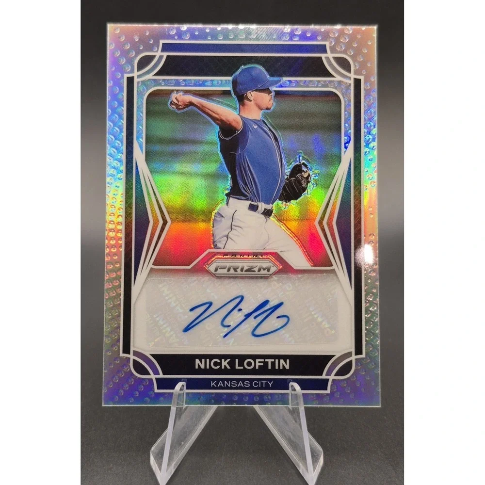 2021 Prizm Draft Picks Nick Lofton #AU-NL Autograph Silver Prizm Kansas City